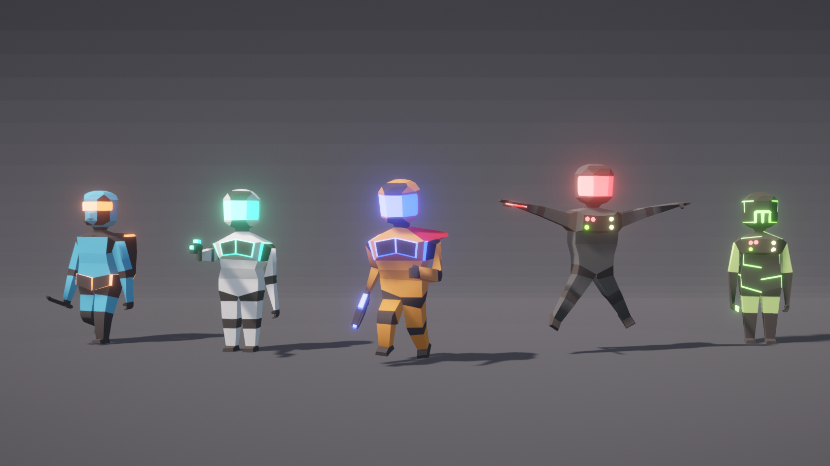Low Poly Sci-Fi Crew Pack